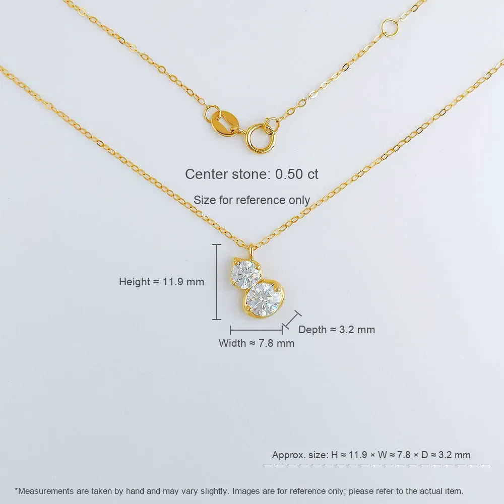 0.51 ct Adjustable Round-Cut Lab-Grown Diamond Necklace in 18K Yellow Gold – APYN0131-Y