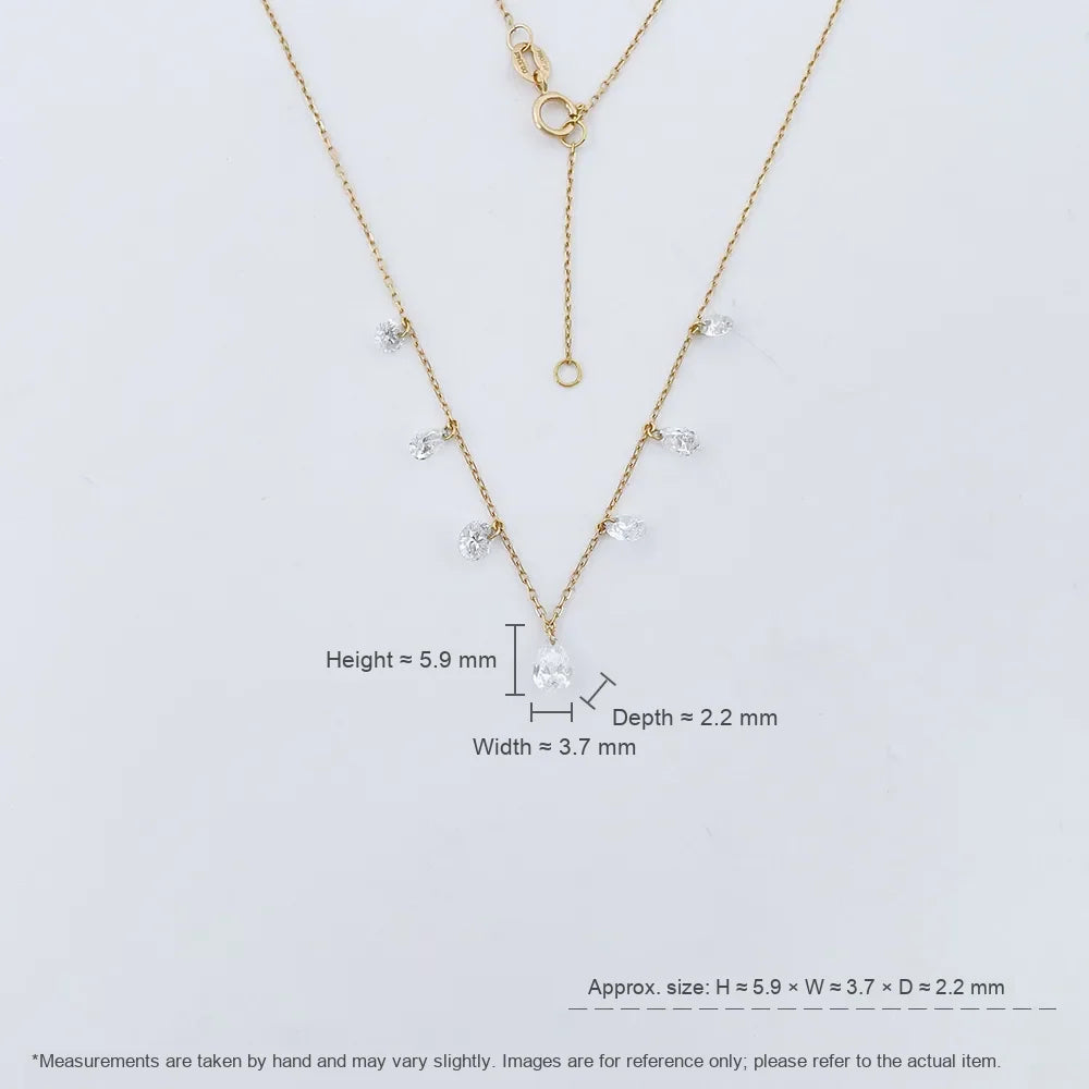 0.35 ct Minimalist Round-Cut Lab-Grown Diamond Necklace in 18K Yellow Gold – APYN0134-Y