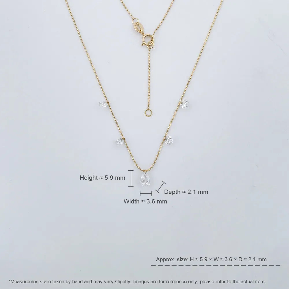 0.34 ct Celestial Stackable Round-Cut Lab-Grown Diamond Necklace in 18K Yellow Gold – APYN0135-Y