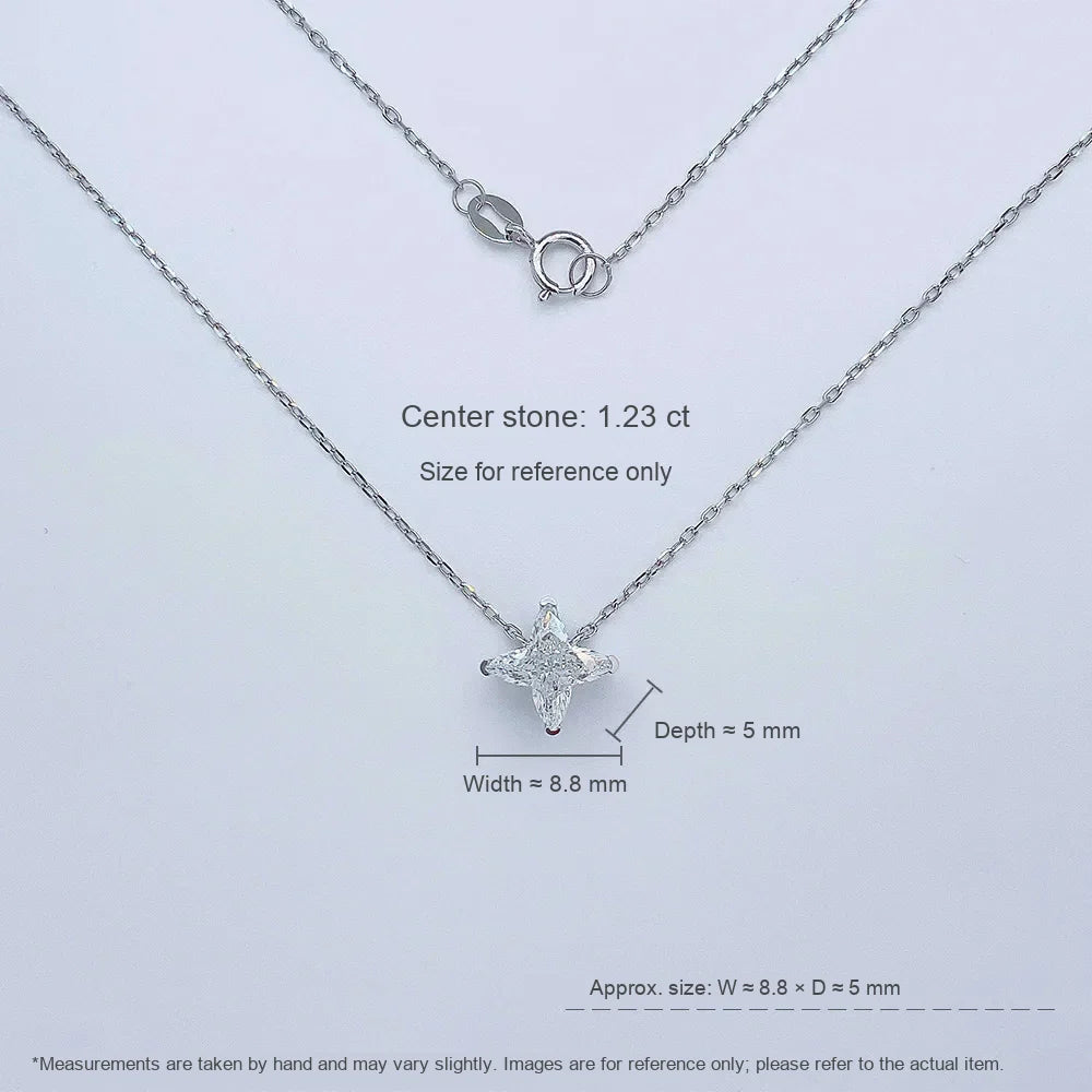 1.28 ct Celestial Pear-Cut Lab-Grown Diamond Necklace in 18K White Gold – APYN0137-W