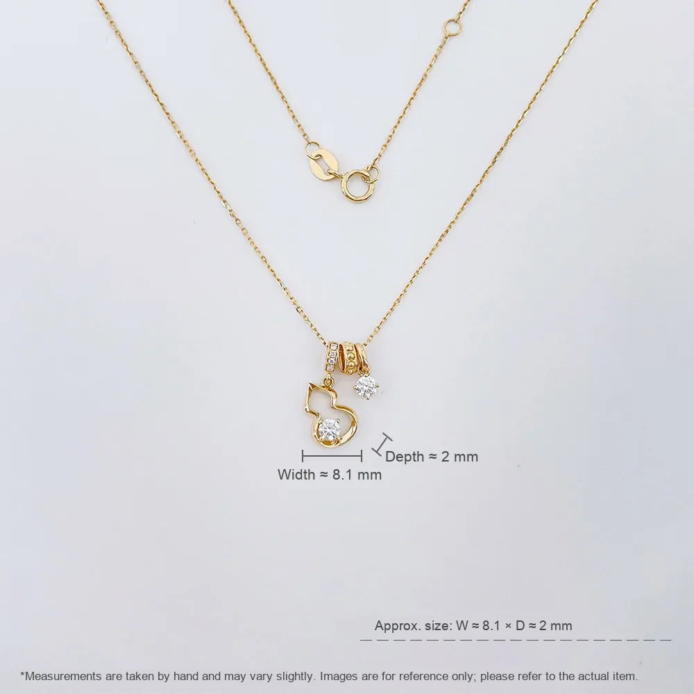 0.24 ctw Celestial Adjustable Round-Cut Lab-Grown Diamond Necklace in 18K Yellow Gold – APYN0197-Y