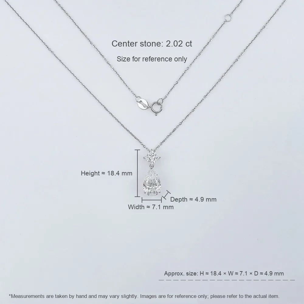 2.02 ct Minimalist Adjustable Mixed-Cut Lab-Grown Diamond Necklace in 18K White Gold