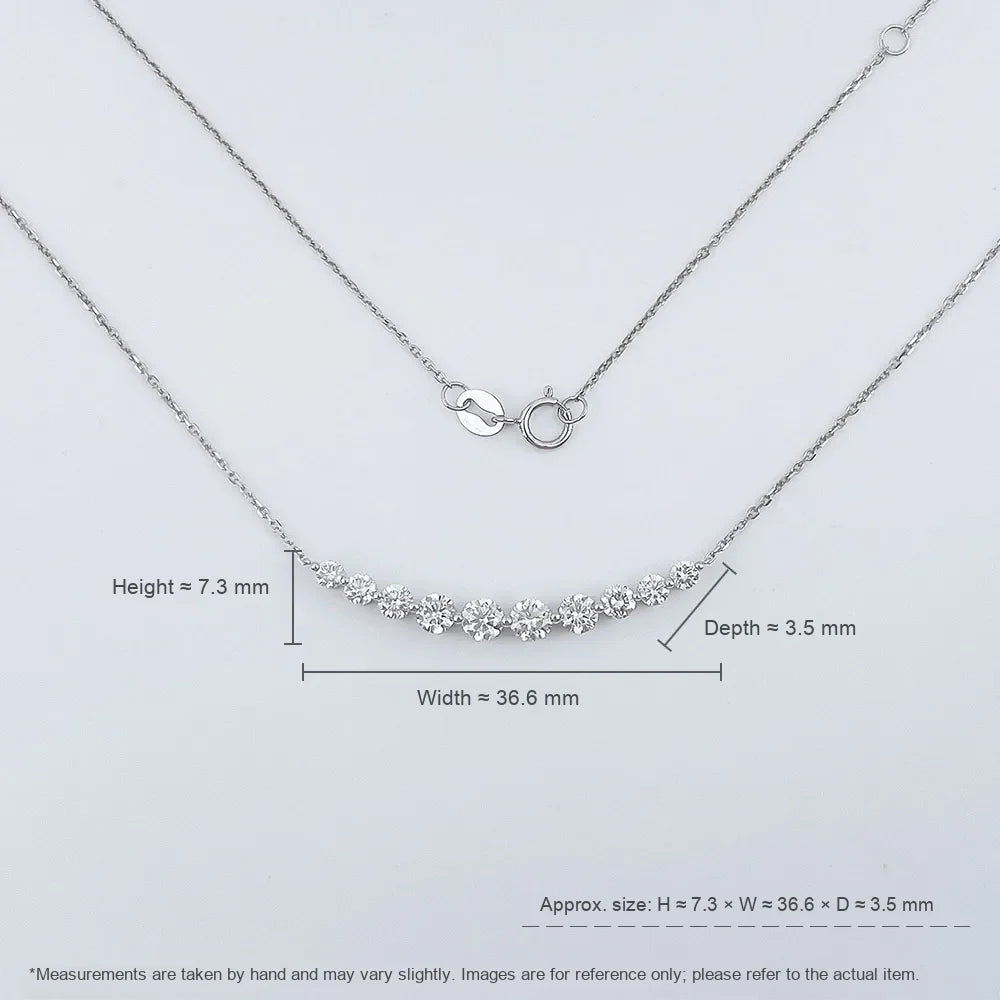 1.27 ctw Celestial Round-Cut Lab-Grown Diamond Necklace in 18K White Gold – APYN0272-W