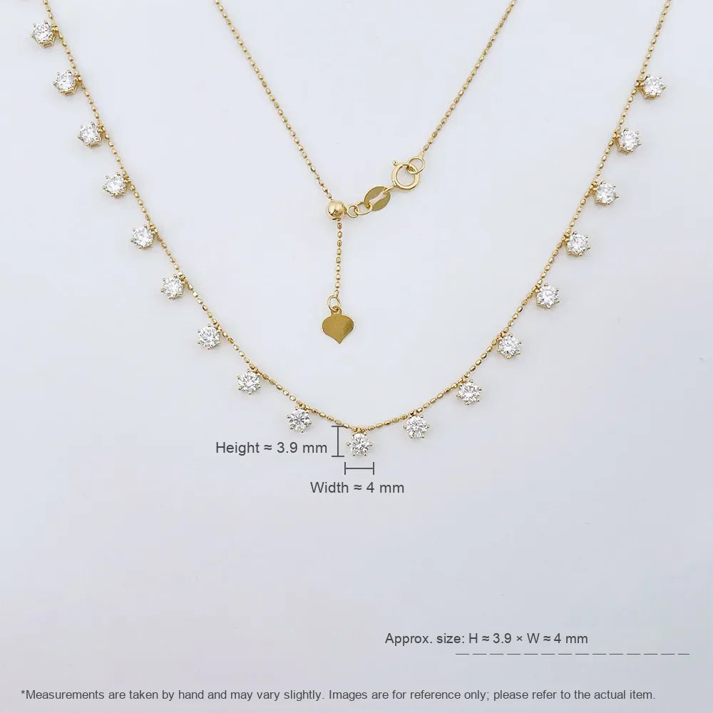 2.3 ctw Celestial Stackable Pear-Cut Lab-Grown Diamond Necklace in 18K Yellow Gold