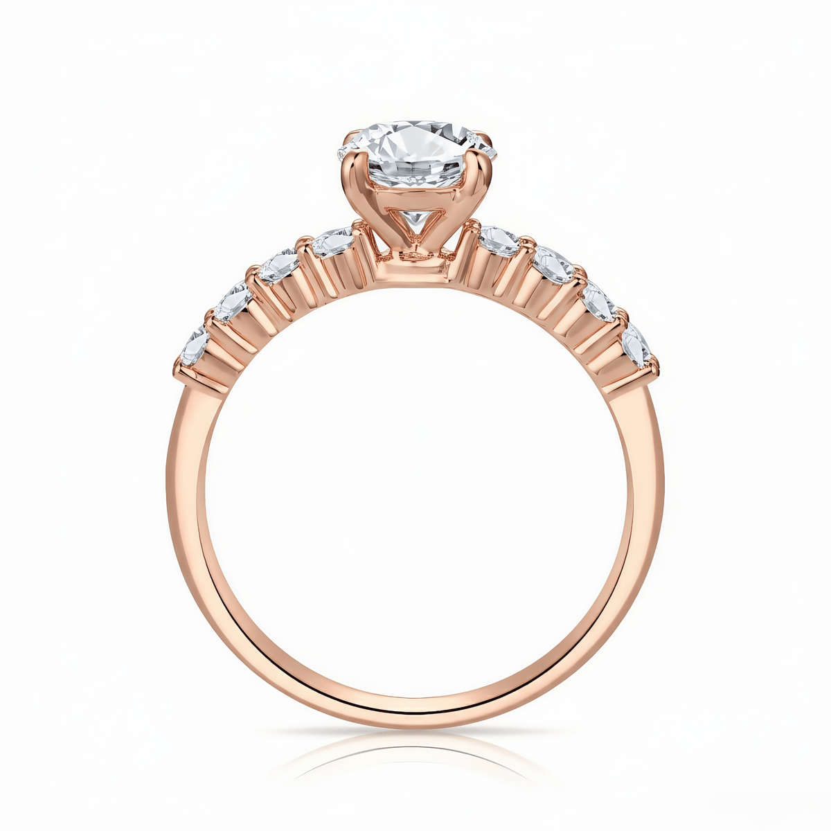 The Classic Round Pave Engagement Ring - SparkLab Gems