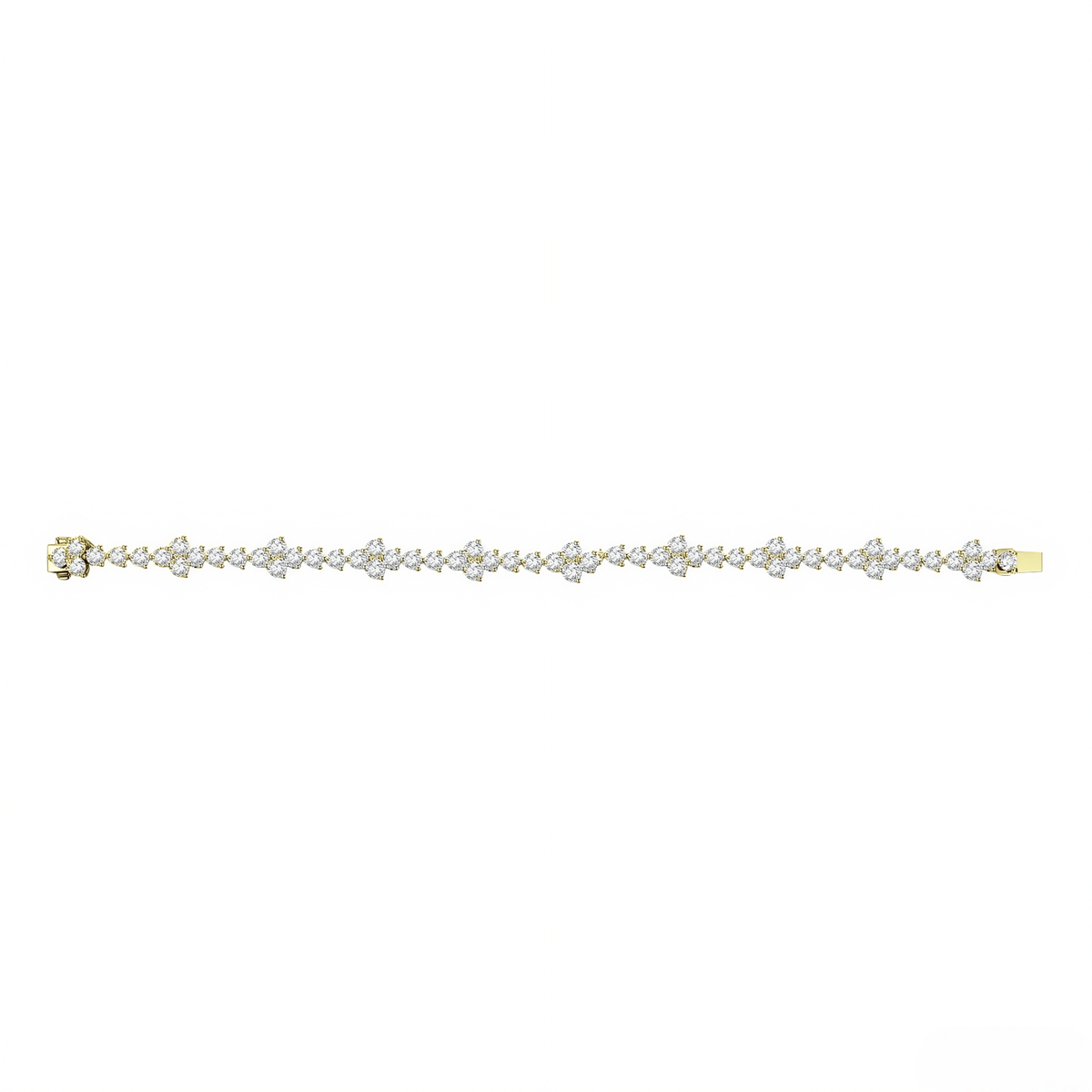 The Diamond Floral Station Bracelet - SparkLab Gems