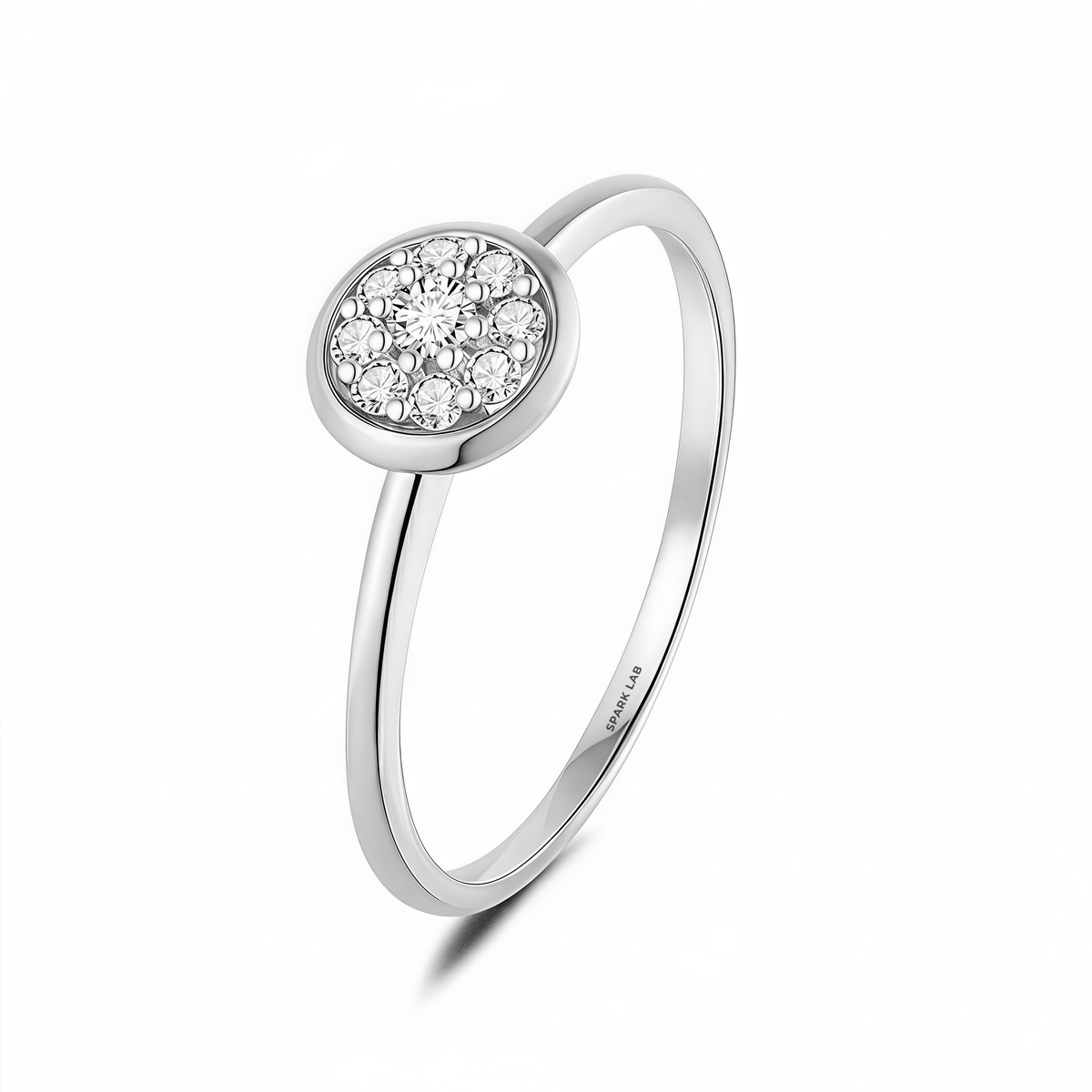 The Round Composite Cluster Ring - SparkLab Gems