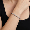 18K Gold Plated Thick Sterling Silver Tennis Bracelet
