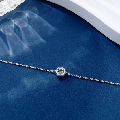 0.51 ctw Minimalist Round-Cut Lab-Grown Diamond Bracelet in 18K White Gold