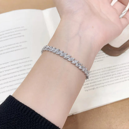 12.15 ctw Celestial Marquise-Cut Lab-Grown Diamond Bracelet in 18K White Gold