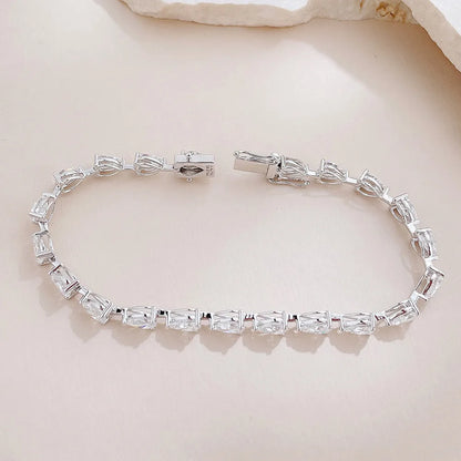 7.87 ctw Celestial Pear-Cut Lab-Grown Diamond Bracelet in 18K White Gold