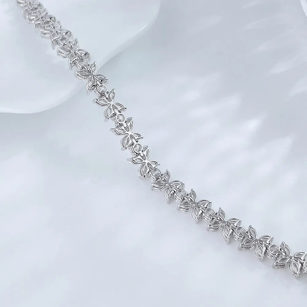 6.53 ctw Statement Mixed-Cut Lab-Grown Diamond Bracelet in 18K White Gold