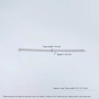 6.53 ctw Statement Mixed-Cut Lab-Grown Diamond Bracelet in 18K White Gold