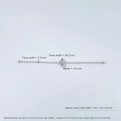 4.15 ctw Four-Leaf Clover Round-Cut Lab-Grown Diamond Bracelet in 18K White Gold