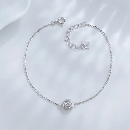 0.32 ctw Minimalist Round-Cut Lab-Grown Diamond Bracelet in 925 Sterling Silver