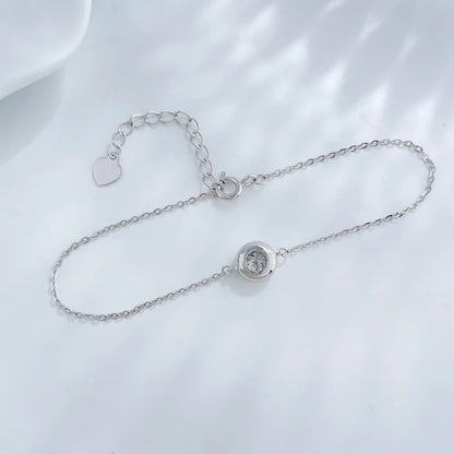 0.32 ctw Minimalist Round-Cut Lab-Grown Diamond Bracelet in 925 Sterling Silver
