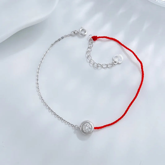 0.32 ctw Minimalist Round-Cut Lab-Grown Diamond Bracelet in 925 Sterling Silver