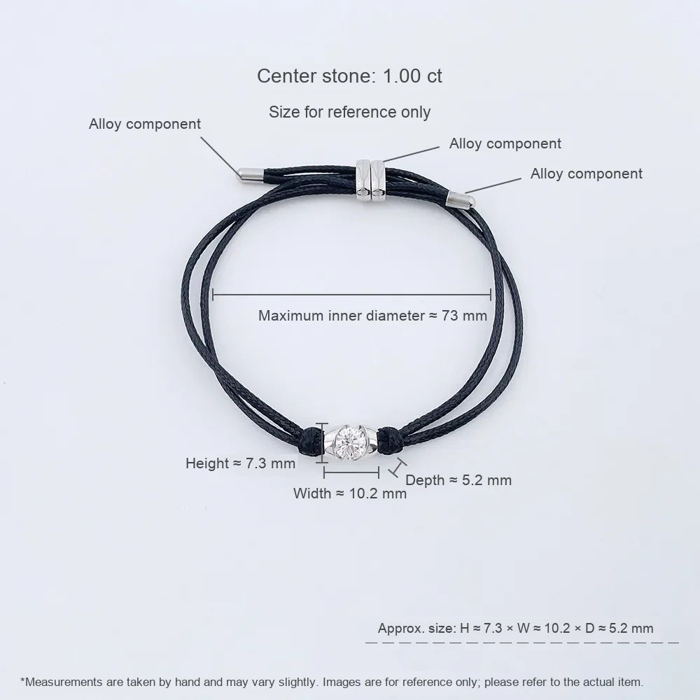 1.03 ctw Minimalist Oval-Cut Lab-Grown Diamond Beaded Bracelet in PT950 Platinum