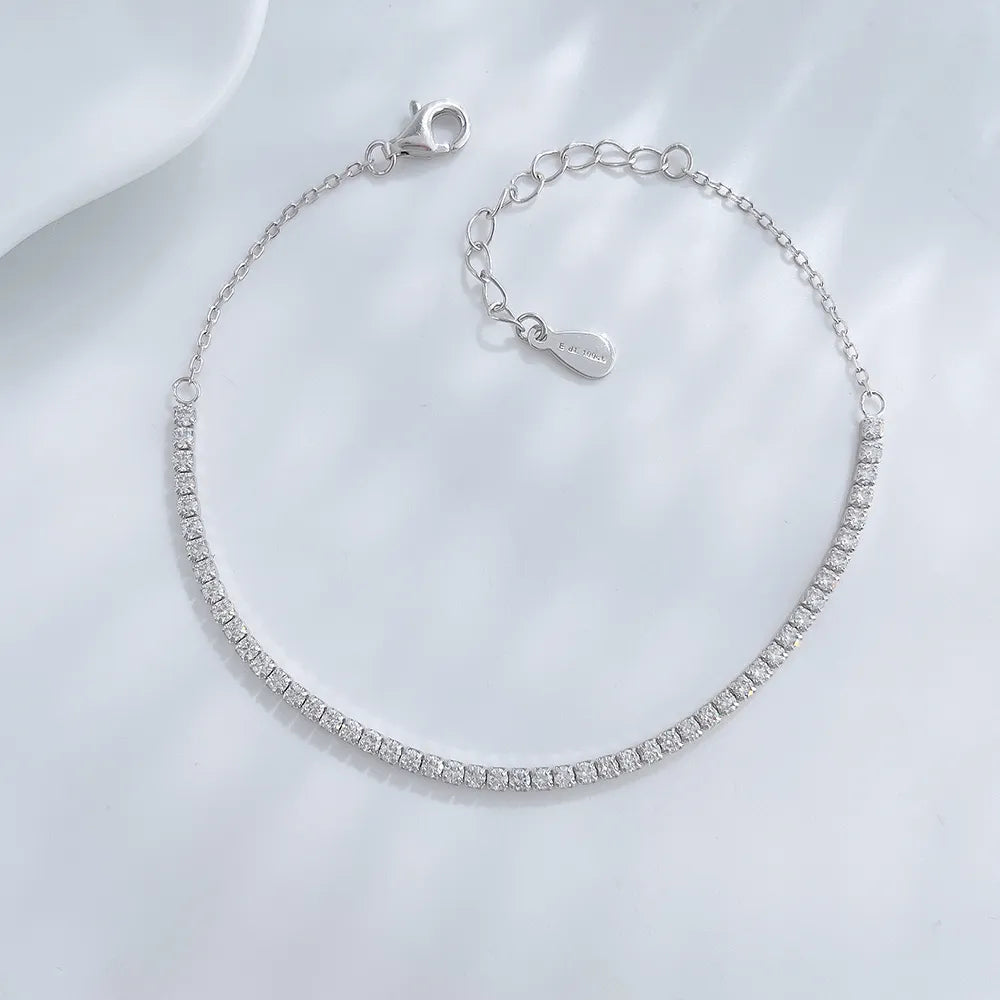 1.1 ctw Celestial Adjustable Round-Cut Lab-Grown Diamond Bracelet in 925 Sterling Silver
