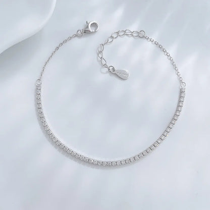 1.1 ctw Celestial Adjustable Round-Cut Lab-Grown Diamond Bracelet in 925 Sterling Silver
