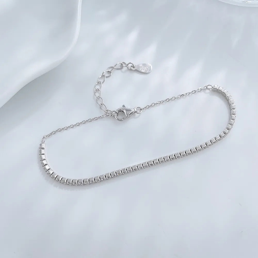 1.1 ctw Celestial Adjustable Round-Cut Lab-Grown Diamond Bracelet in 925 Sterling Silver
