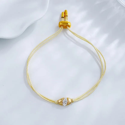 0.34 ctw Minimalist Round-Cut Lab-Grown Diamond Beaded Bracelet in 18K Yellow Gold