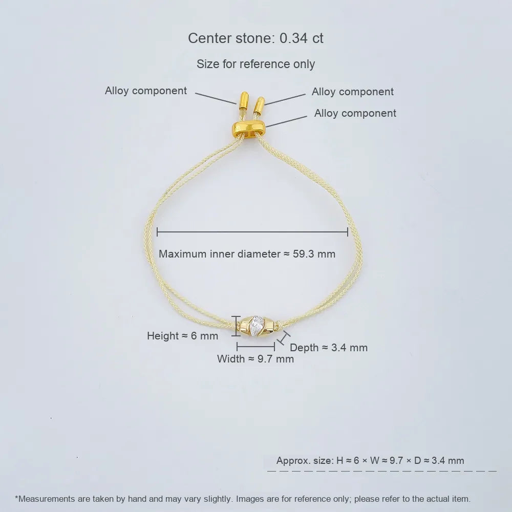 0.34 ctw Minimalist Round-Cut Lab-Grown Diamond Beaded Bracelet in 18K Yellow Gold