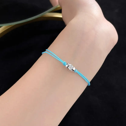 0.3 ctw Minimalist Oval-Cut Lab-Grown Diamond Beaded Bracelet in PT950 Platinum