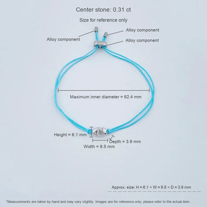 0.3 ctw Minimalist Oval-Cut Lab-Grown Diamond Beaded Bracelet in PT950 Platinum