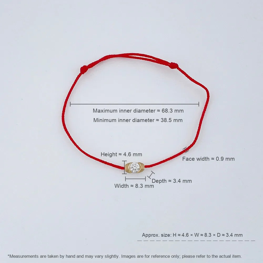 Minimalist Round-Cut Lab-Grown Diamond Beaded Bracelet in 18K Yellow Gold – APYB0049-Y