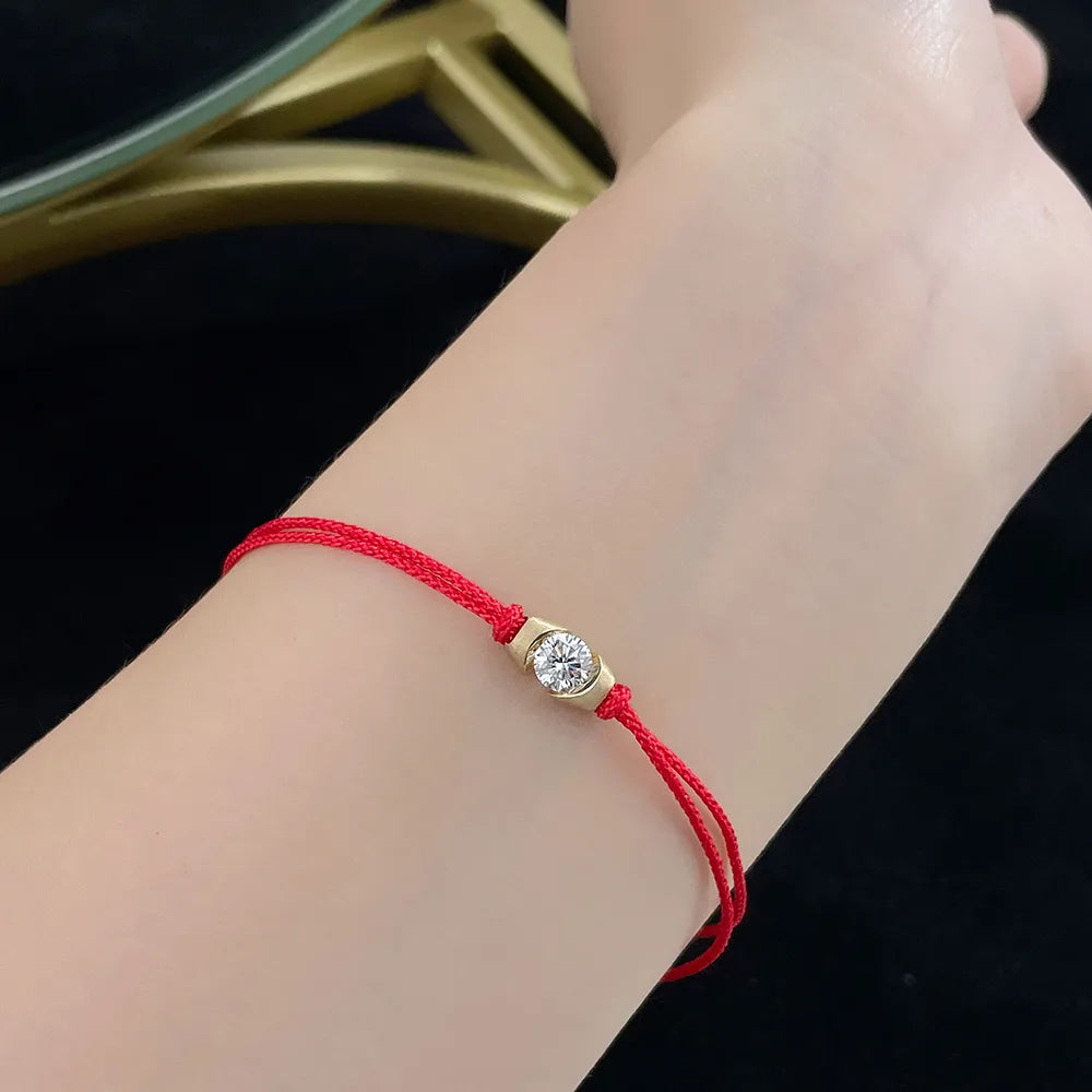 0.52 ctw Minimalist Round-Cut Lab-Grown Diamond Bracelet in 18K Yellow Gold