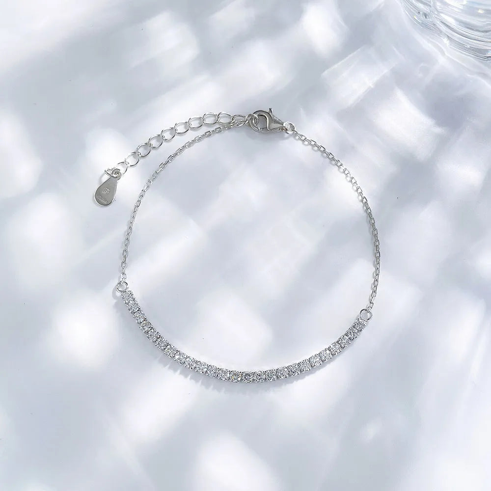 1 ctw Celestial Round-Cut Lab-Grown Diamond Bracelet in 925 Sterling Silver