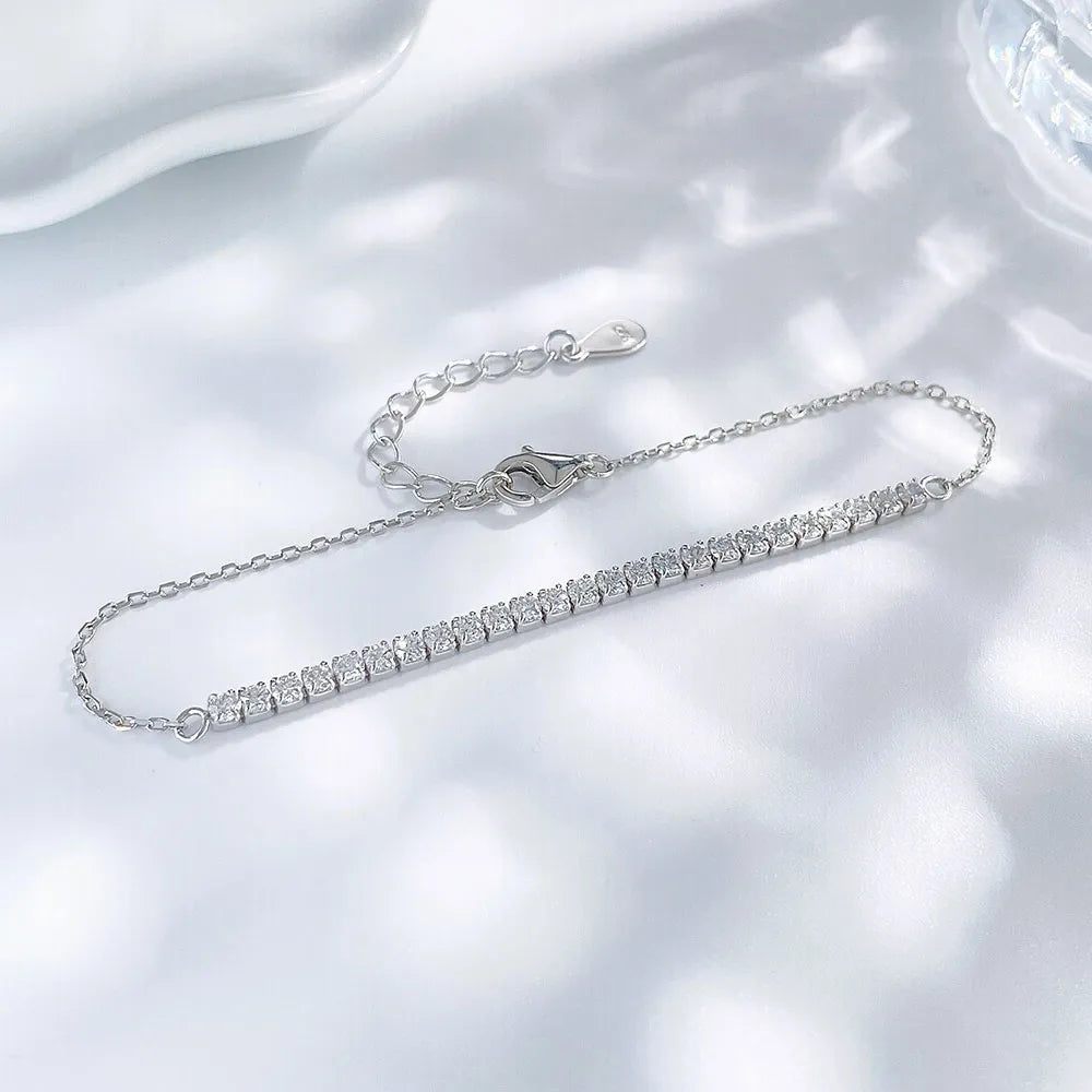 1 ctw Celestial Round-Cut Lab-Grown Diamond Bracelet in 925 Sterling Silver