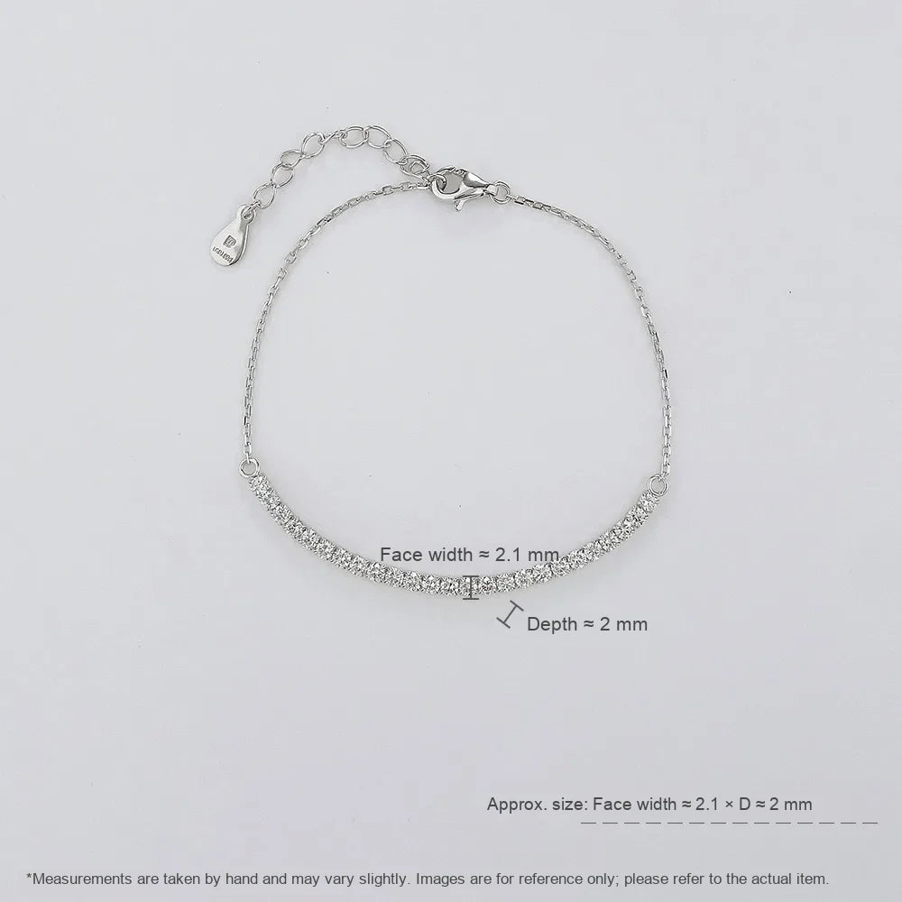 1 ctw Celestial Round-Cut Lab-Grown Diamond Bracelet in 925 Sterling Silver