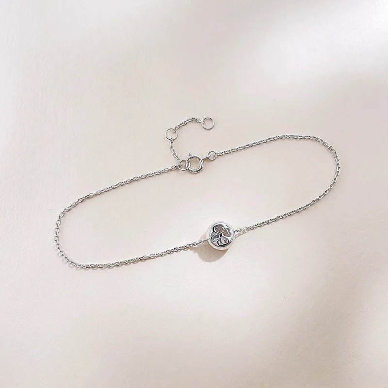0.53 ctw Minimalist Adjustable Round-Cut Lab-Grown Diamond Bracelet in 18K White Gold