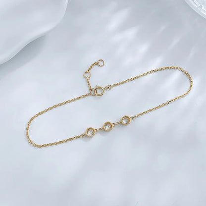 0.35 ctw Minimalist Round-Cut Lab-Grown Diamond Bracelet in 18K Yellow Gold