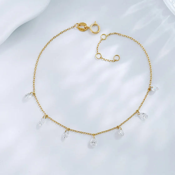 1.03 ctw Celestial Adjustable Pear-Cut Lab-Grown Diamond Bracelet in 18K Yellow Gold