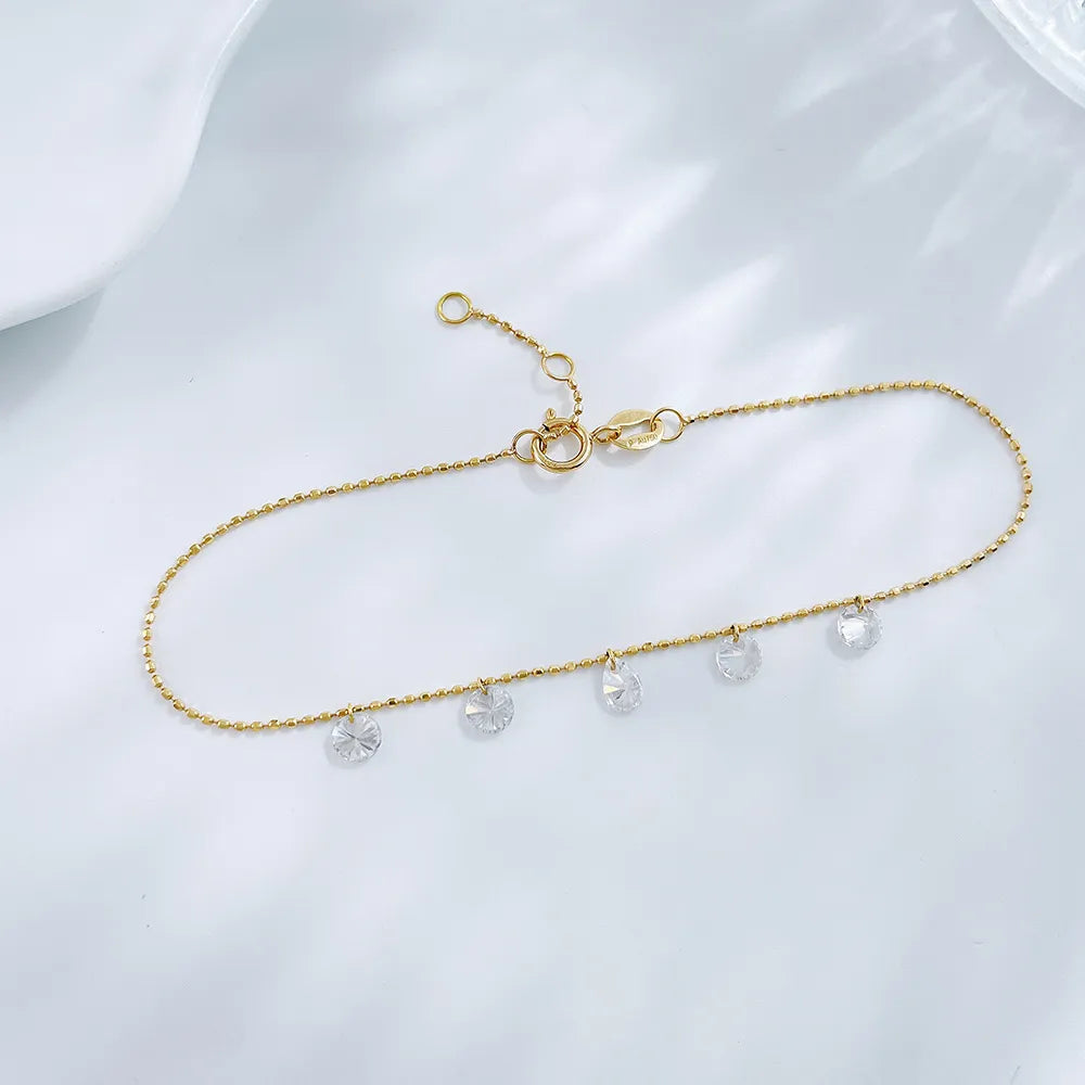 0.88 ctw Adjustable Pear-Cut Lab-Grown Diamond Bracelet in 18K Yellow Gold