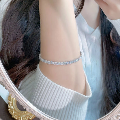 3.01 ctw Statement Round-Cut Lab-Grown Diamond Bracelet in 18K White Gold