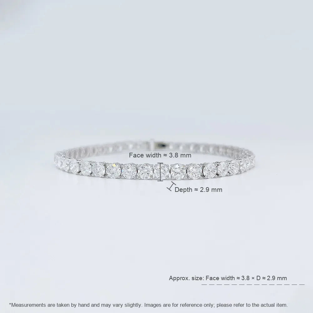 3.01 ctw Statement Round-Cut Lab-Grown Diamond Bracelet in 18K White Gold