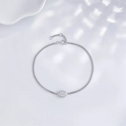 0.56 ctw Four-Prong Round-Cut Lab-Grown Diamond Bracelet in 18K White Gold