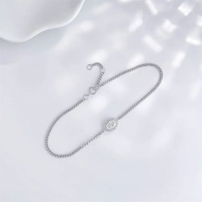 0.56 ctw Four-Prong Round-Cut Lab-Grown Diamond Bracelet in 18K White Gold