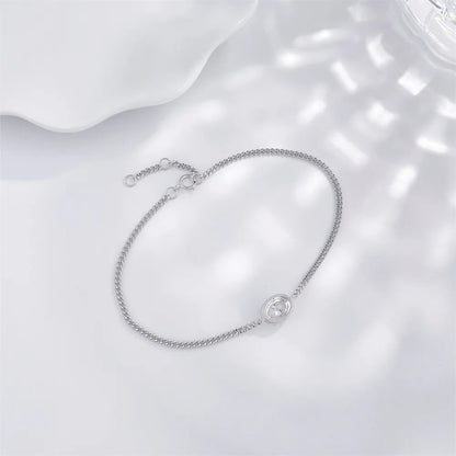 0.56 ctw Four-Prong Round-Cut Lab-Grown Diamond Bracelet in 18K White Gold
