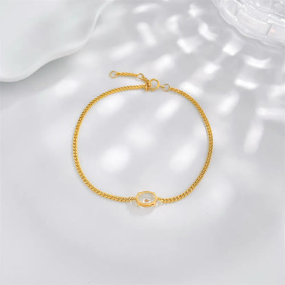 1.02 ctw Minimalist Four-Prong Oval-Cut Lab-Grown Diamond Bracelet in 18K Yellow Gold