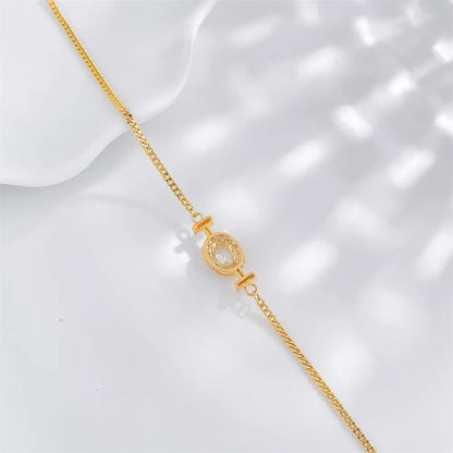 0.64 ctw Four-Prong Oval-Cut Lab-Grown Diamond Bracelet in 18K Yellow Gold