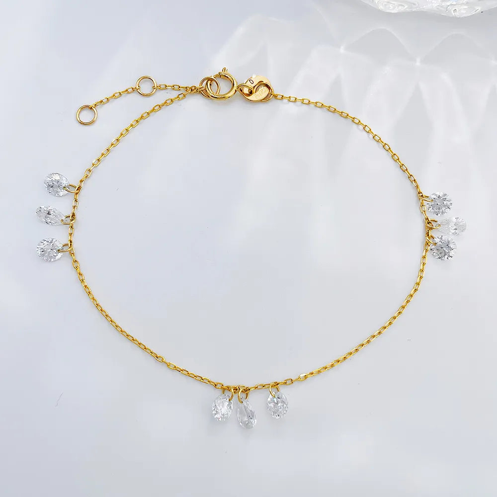1.59 ctw Celestial Adjustable Pear-Cut Lab-Grown Diamond Bracelet in 18K Yellow Gold