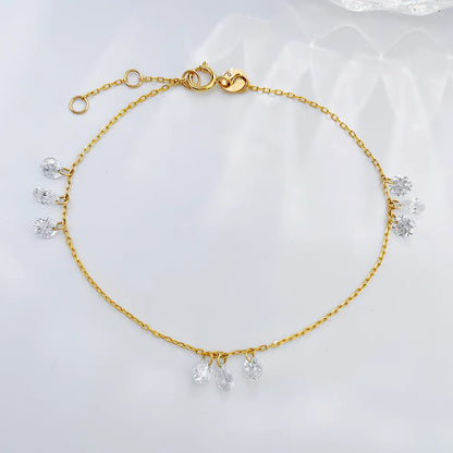 1.59 ctw Celestial Adjustable Pear-Cut Lab-Grown Diamond Bracelet in 18K Yellow Gold