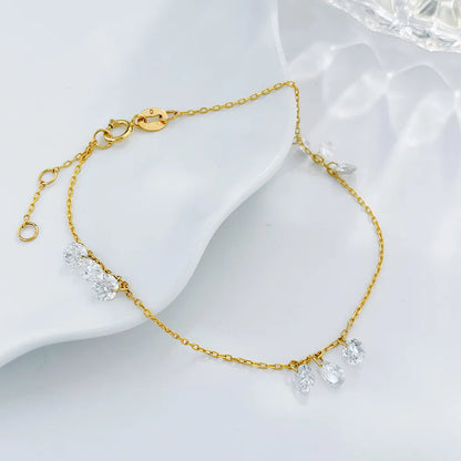 1.59 ctw Celestial Adjustable Pear-Cut Lab-Grown Diamond Bracelet in 18K Yellow Gold