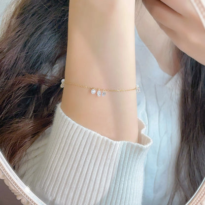 1.59 ctw Celestial Adjustable Pear-Cut Lab-Grown Diamond Bracelet in 18K Yellow Gold
