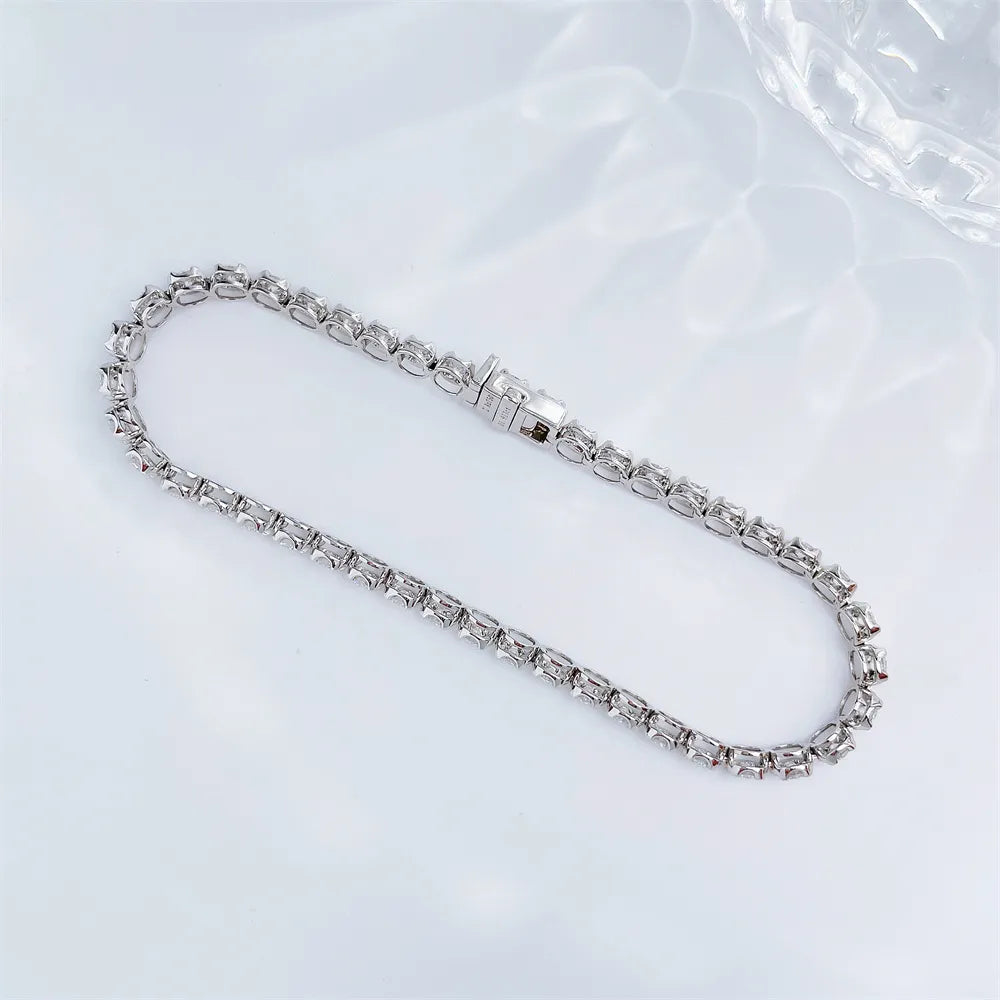 1.84 ctw Statement Round-Cut Lab-Grown Diamond Bracelet in 18K White Gold